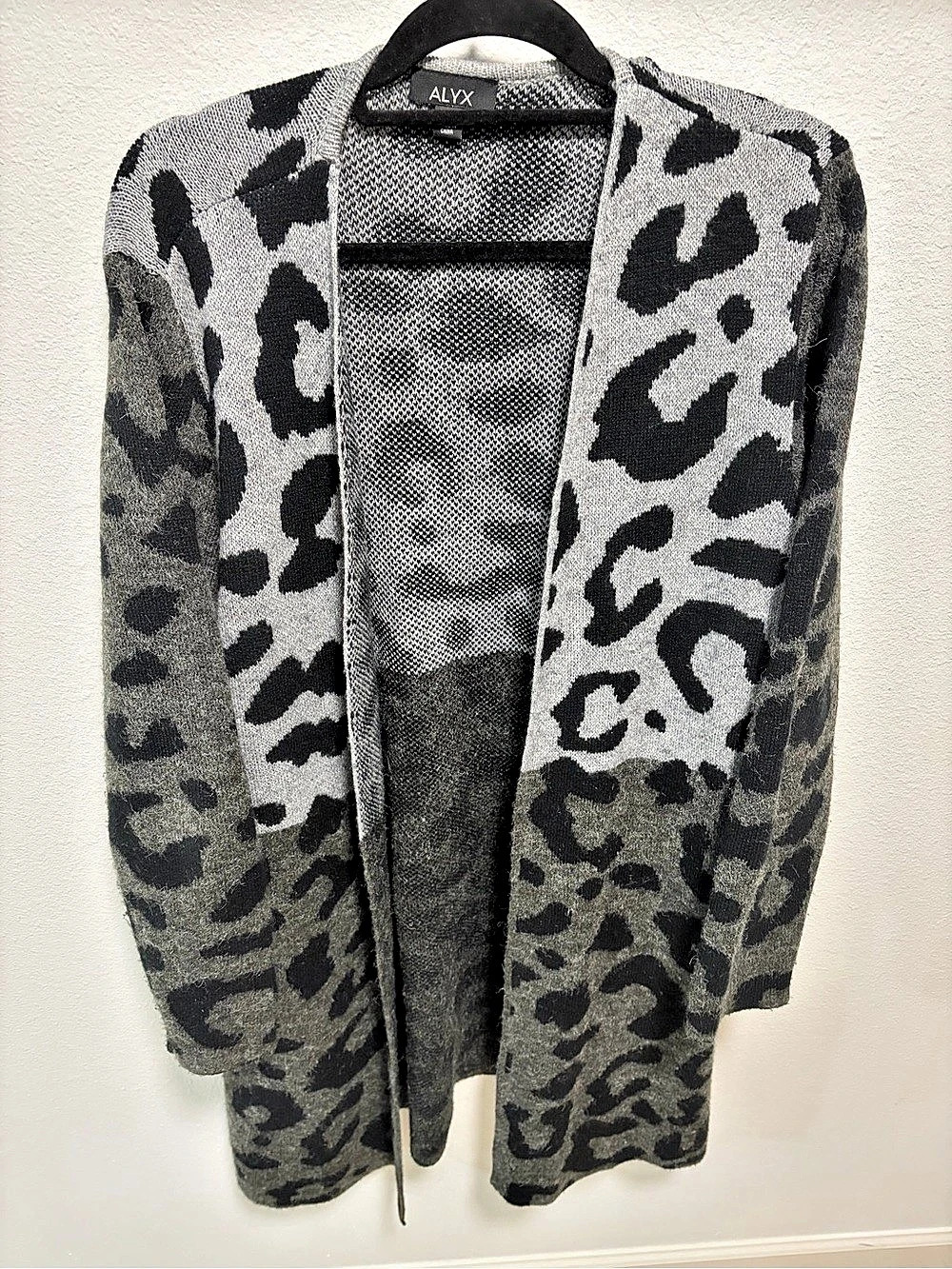 ALYX Leopard Print Cardigan Size 2X Like New